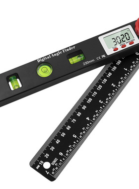 新款in1数显角度尺 万向水准仪 带水平泡角度尺  直尺 木工角尺