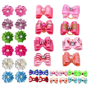 20PCS for Small Dogs Hair Yorkshirk Dog Bows Pet Puppy