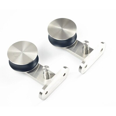 DIYHD 5ft/6ft/6.6ft/8ft Brushed Bypass Sliding Barn Wood Doo