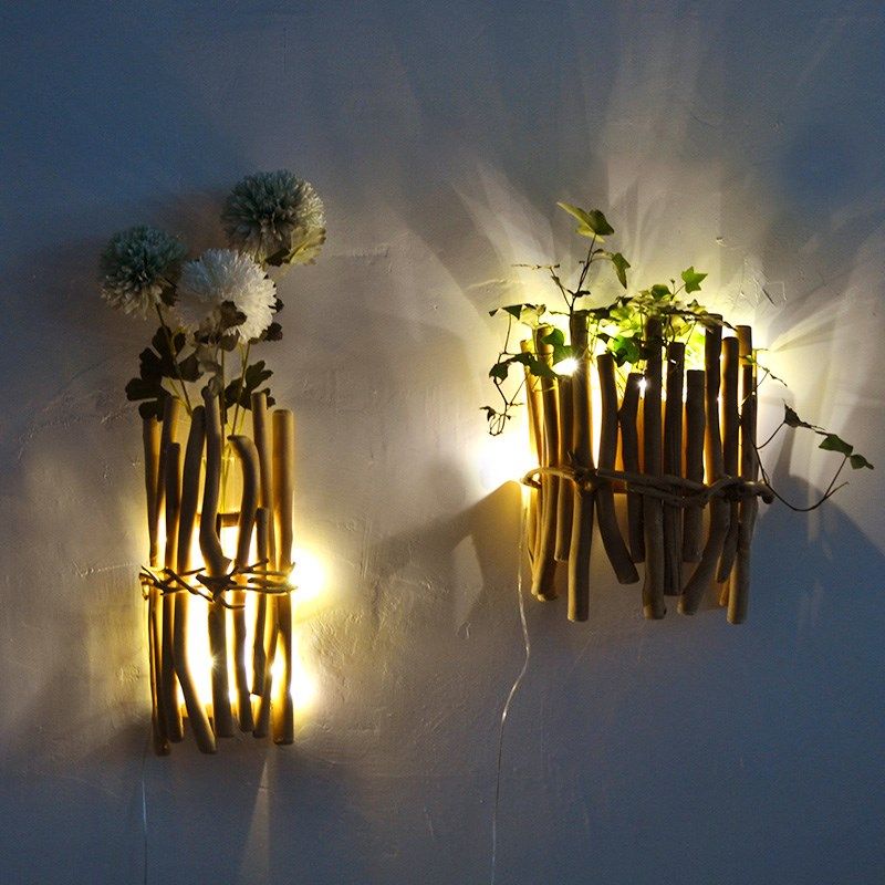 实木绿植花瓶壁挂创意客厅玄关餐厅墙面插花艺花器装饰高级感真花,家居饰品,花瓶,淘宝优惠券,粉丝福利购,淘宝优惠卷