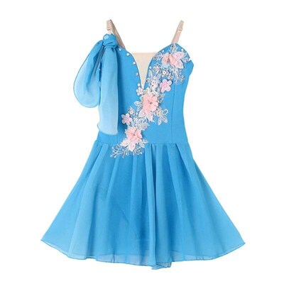 Children Ballet Dress Girls Pink Blue White Chiffon Classica
