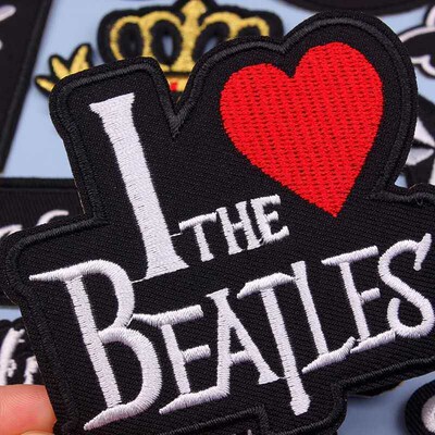 Washable iron-free black self-adhesive embroidery badge clot