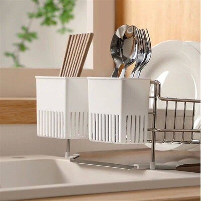 1PC Back Hanging Plastic Drainage Organizer Storage Basket