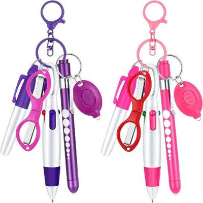 6-in-1 Nurse Ballpoint Pen Set Flashlight Foldable Scissors