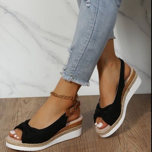 2023 High Quality Shoes for Women Buckle Peep Toe Womens Sa