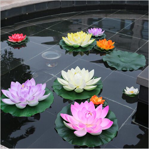 10/17/28/40/60cm Lotus Artificial Flower Floating Fake Lotus