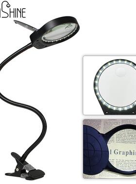 LED 3X/10X Magnifier Table Light Dimmable Brightnes