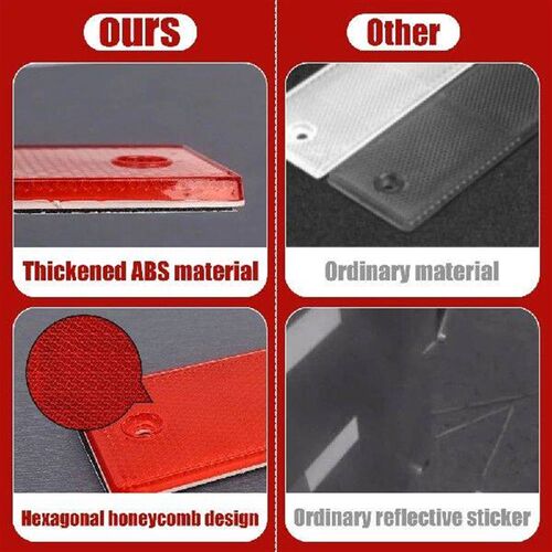 Car Night Reflective Warning Plate Sticker Universal Auto