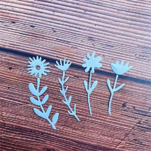 1 Set 3D Flower Wild Grass Metal Cutting Dies Plants