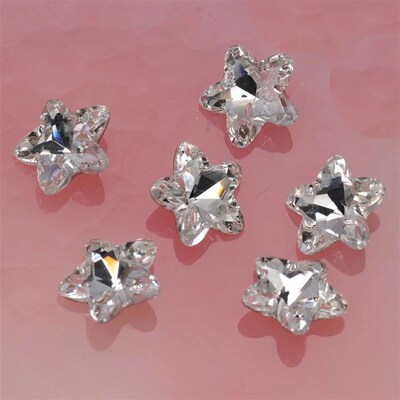 50PCS 8MM K9 Glass Starbloom Nail Art Rhinestone Charms