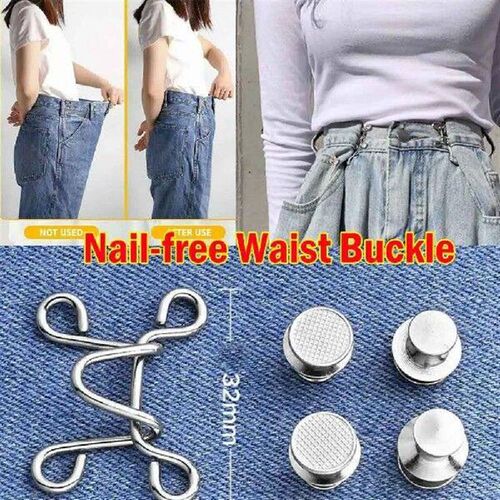 Pant Clothing  Sewing Waist Closing Adjustable Snap Button