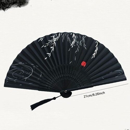 1pc-Multi-colored hand folding fan, bamboo folding fan, hand