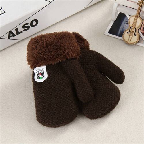 2022 New Winter Baby Boys Girls Knitted Gloves Warm Rope Ful