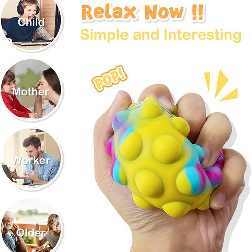 Squeeze Pop It Ball Fidget Silicone Sensory Toys Stress球