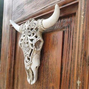 Decor Home Head Use Easy Wall Ornaments Cow Resin