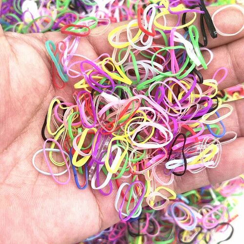 500pcs--2000pcs Colourful Rubber Ring Disposable Elastic Hai