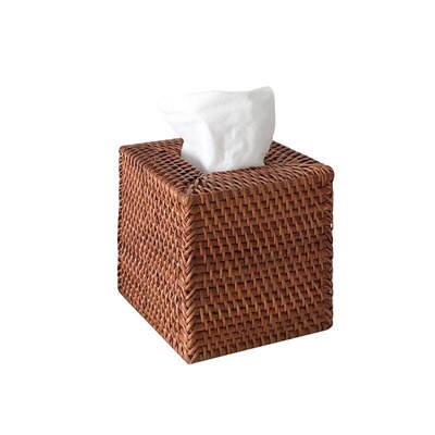 Hand Woven Napkin Organizer Boho Woven Tissue Holder Reusabl