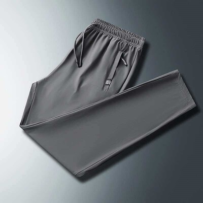 Ice Silk Breathable Casual Pants Mens Air Conitione Pants L