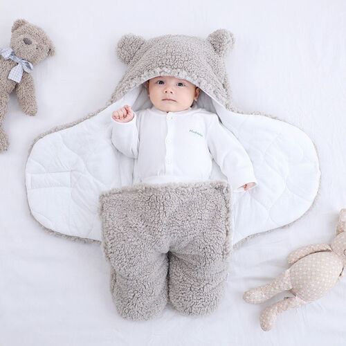Cute Newborn Baby Boys Girls Blankets Plush Swaddle Wrap Ult
