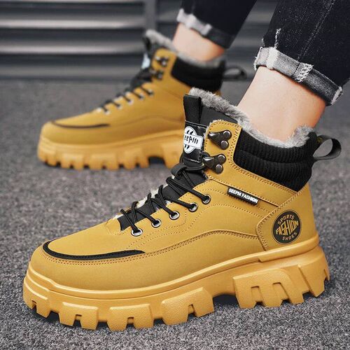 Men Tactical Winter Boots Mens Casual Ankle Winter Shoes Hig