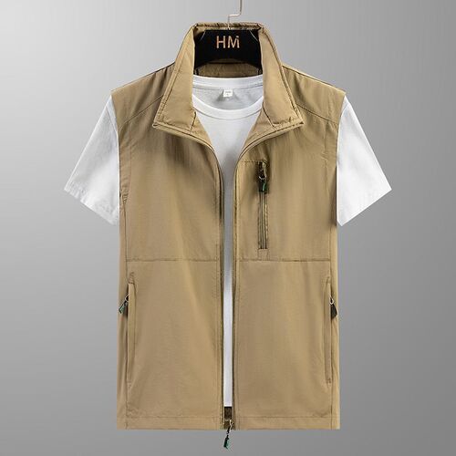 Mens Waistcoat Plus Size Casual Multi-pocket Outdoor Mounta