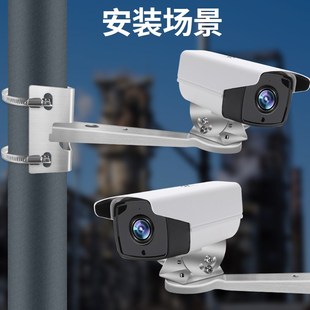 201不锈钢监控抱箍支架室外立杆抱柱支架电线杆监控支架室外墙角
