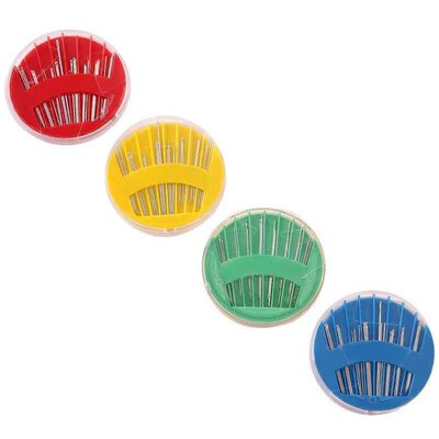 Silver-Tailed Hand Sewing Needle Case, Colorful Disc Silver-