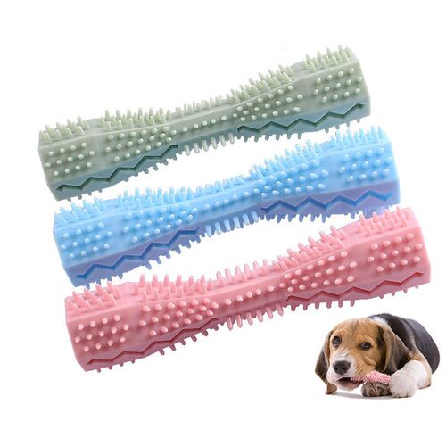 Dog Toothbrush Durable Dog Chew Toy Stick Soft Rubber Tooth