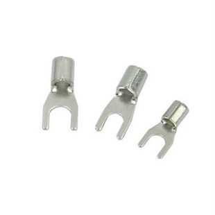 UT1.5 3冷压端子接线裸端头线耳线鼻子插拔黄铜U型叉形Y型1000只