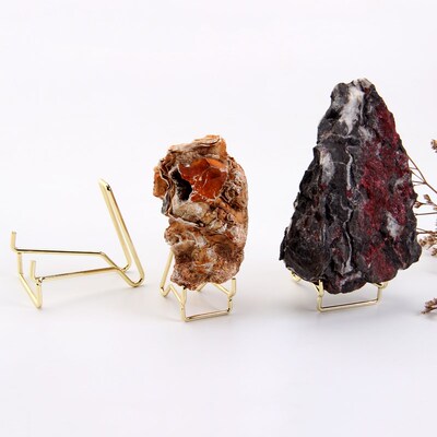 Metal Arm  Base Display Stand Easel for Gemstone Mineral Hom