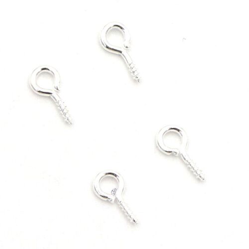 200pcs/lot 8mm Sheep Eyes Nail Screw Beads Clasps Hooks DIY