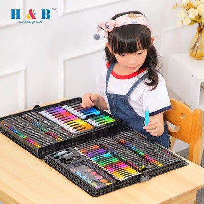 crayon oil pastel paint brush drawing tool art set for kids