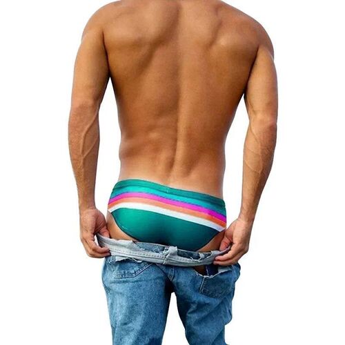 Mens Triangular Swimwear Low Rise Sexy Pouch Male Swimming B