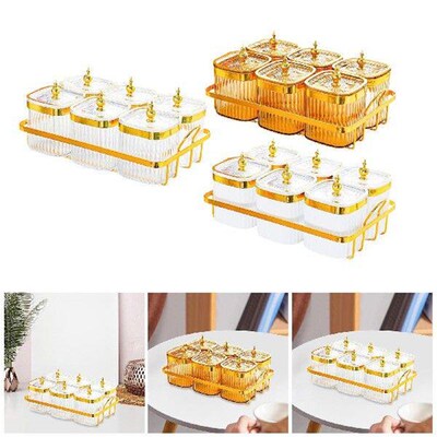 Dried Snack Plate Food Storage Trays with Rack Organizer