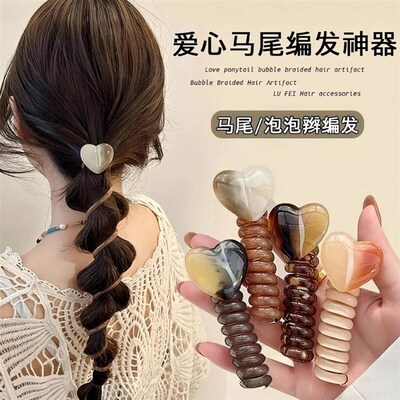Japanese minimalist bubble braid hair ties for women, 2024 n