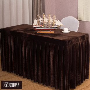 酒店办公会议桌布长条桌台群展会活动桌布长方形桌群桌罩围裙