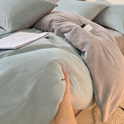 Double-sided Milk ral Fleece Quilt ver Single Piece 150x 200