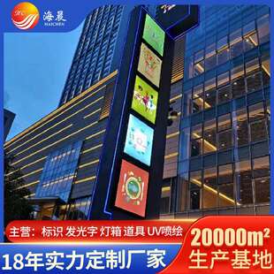 精神堡垒户外导向牌 商场景区立式指示牌led 商圈广告招牌宣传柱