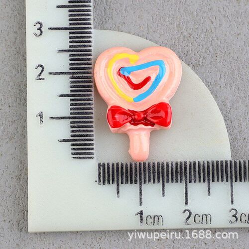 Love Heart Lollipop Candy Resin Accessory DIY Materials for