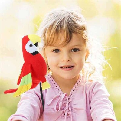 2 Pcs Pirate Parrot Plush on Shoulder Simulated Crab Toys