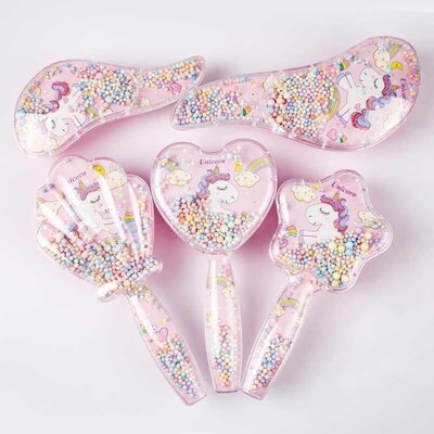 5 Styles Pink Unicorn Anti-static Hair Brush Scalp Massage T