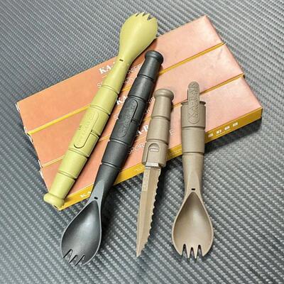Tactical Mini Cutlery Set EDC Outdoor Multi-Function Tool Fo
