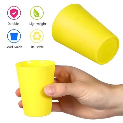 24pcs Colorful Drinking Cups Reusable Plastic Coffee Juice B