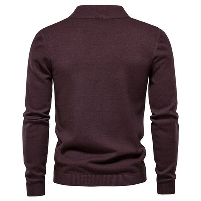 2023 New Winter Thickness Pullover Men O-neck Solid Color Lo