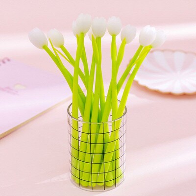(3 pieces/lot) Photochromic Tulip Silicone Gel Pen Cute Stud
