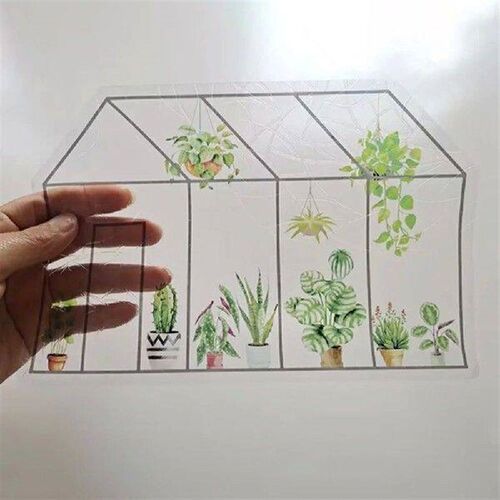 NEW 1PC Colorful Flower House Static Sticker Glass Window