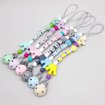 Personalized Name ay Pacifier Clips Koala Pacifier Chain H