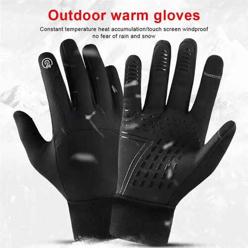 Autumn Winter Men Women Gloves Touch Screen Waterproof Windp