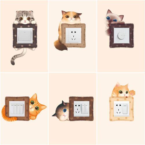 door stickers ins wallpaper self-adhesive cartoon wall