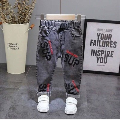 Kids Jogger Pants Toddler Boy Jeans Sretch Denim Trousers Gr